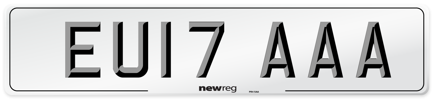 EU17 AAA Number Plate from New Reg